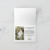 Carte De Remerciements Élégant Script chic Coeur Mariage Photo (Intérieur)