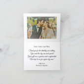 Carte De Remerciements élégant script classique, mariage deux photos (Intérieur)