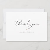 Carte De Remerciements Élégant script de calligraphie Élégant EVELYN mini (Devant)