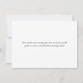 Carte De Remerciements Élégant script de verdure botanique personnalisée (Dos)