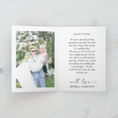 Carte De Remerciements Elegant Script Folded Wedding Thank You Card (Intérieur)