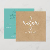 Carte De Remerciements Élégant Script Kraft Rustique Référence (Devant / Derrière)