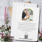 Carte De Remerciements Élégant Script Love Heart Photo Mariage