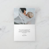 Carte De Remerciements Élégant script manuscrit Mariage photo (Intérieur)