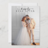 Carte De Remerciements Élégant script Mariage photo complet (Devant)