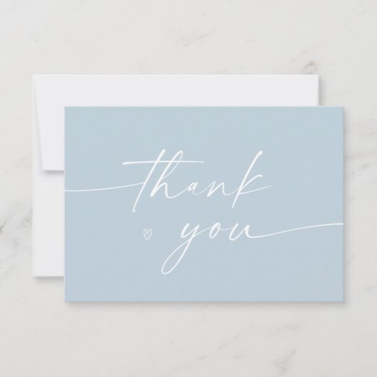 Carte De Remerciements Élégant script minimaliste (Devant)