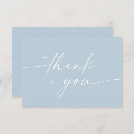 Carte De Remerciements Élégant script minimaliste (Devant / Derrière)