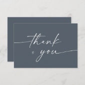 Carte De Remerciements Élégant script minimaliste (Devant / Derrière)