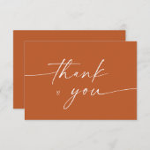 Carte De Remerciements Élégant script minimaliste (Devant / Derrière)