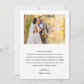 Carte De Remerciements Elegant Script Modern Flat Thank You Card (Dos)