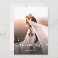 Élégant script Monogramme Mariage photo
