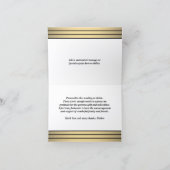 Carte De Remerciements Élégant script noir et bandes dorées classiques pl (Intérieur)