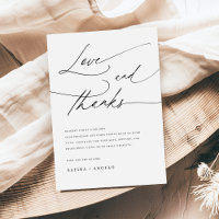 Élégant Script noir et blanc Mariage classique