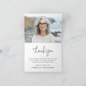 Carte De Remerciements Élégant script pour toujours dans notre coeur phot (Intérieur)