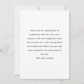 Carte De Remerciements Élégant Script superposition Grad Party Photo Merc (Dos)