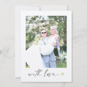 Carte De Remerciements Elegant Script Thank You Card with Photo (Dos)