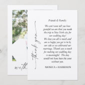 Carte De Remerciements Elegant Script Thank You Card with Photo (Devant / Derrière)