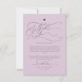 Carte De Remerciements Élégant Script Typographie Plum Mariage (Devant)
