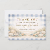 Carte De Remerciements Elegant Seaside Shell Wedding (Devant)