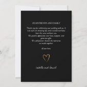 Carte De Remerciements Élégant Simple Chic Script Amour avec Mariage de c (Dos)