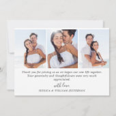 Carte De Remerciements Elégant simple Eucalyptus Bleu Roses 4 PHOTO (Dos)