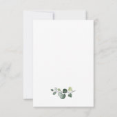 Carte De Remerciements Élégant simple Eucalyptus Vert Graduation  (Dos)