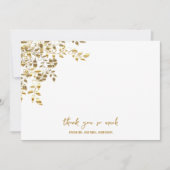Carte De Remerciements Elegant Simple Gold Name Script Mariage photo (Devant)