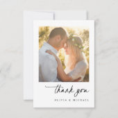 Carte De Remerciements Elegant Simple Modern Handwriting Wedding (Devant)