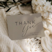 Carte De Remerciements Elegant Soft Mocha Bridal Shower Thank You