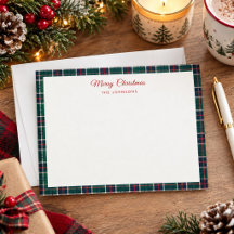 Élégant tartan vert de Noël plaid de fêtes