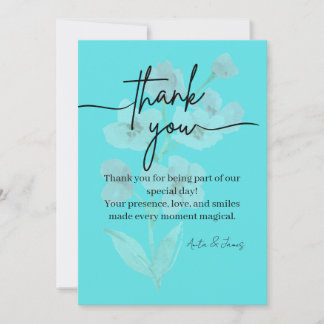 Carte De Remerciements Elegant Thank You Card
