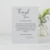 Carte De Remerciements Elegant Thank You Card (Debout devant)