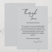 Carte De Remerciements Elegant Thank You Card (Devant / Derrière)