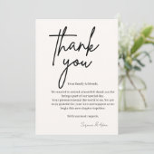 Carte De Remerciements elegant thank you card (Debout devant)
