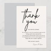 Carte De Remerciements elegant thank you card (Devant / Derrière)