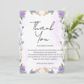 Carte De Remerciements elegant thank you card (Debout devant)
