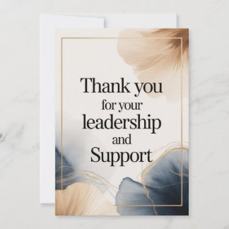 Carte De Remerciements Elegant Thank You Card for Boss