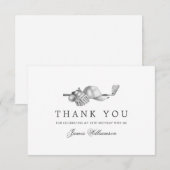 Carte De Remerciements Elégant thème de golf 18e anniversaire (Devant / Derrière)