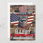 Carte De Remerciements Elegant travailleur solidaire Fête du Travail avec (Devant / Derrière)