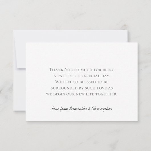 Carte De Remerciements Élégant Turquoise de fraises en argent sur Mariage (Dos)