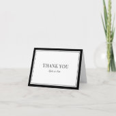 Carte De Remerciements Elegant Typography Classic Border Folded Wedding (Devant)