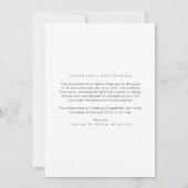 Carte De Remerciements Elegant Typography Formal Wedding Photo (Dos)