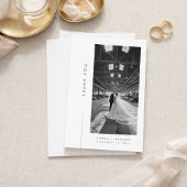 Carte De Remerciements Elegant Typography Formal Wedding Photo
