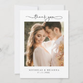 Carte De Remerciements Elégant Verdure Eucalyptus Feuille Rustique Mariag (Dos)