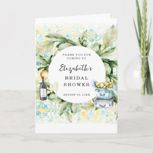 Carte De Remerciements Elegant verger de citron Baby shower de mariage