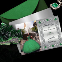 Élégant Vert Émeraude | Couronne de Diamants Quinc
