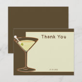 Carte De Remerciements Élégant vert olive Fête des mariées moderne vierge (Devant / Derrière)