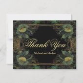 Carte De Remerciements Élégant victorien botanique (Devant)