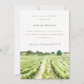 Carte De Remerciements Élégant vignoble Vignoble Chaque année Anniversair (Devant)