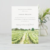 Carte De Remerciements Élégant vignoble Vignoble Chaque année Anniversair (Debout devant)